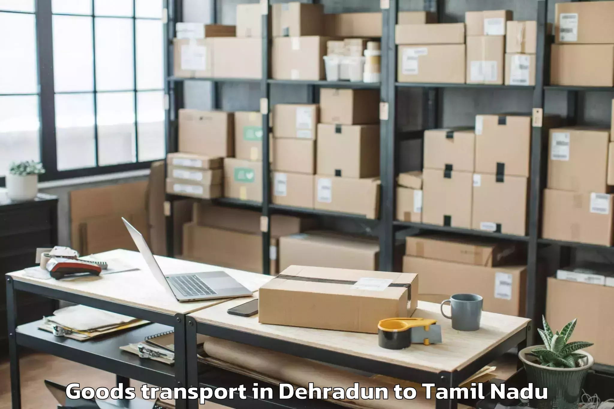 Book Dehradun to Mannargudi Goods Transport